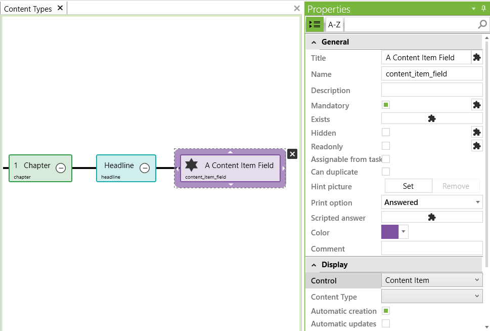 Using content types in iCL Designer | iCL Documentation